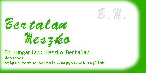 bertalan meszko business card